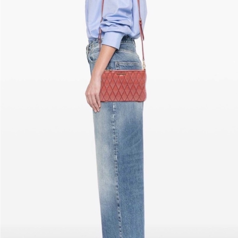 Miu Miu Red  Matelasse Mini Shoulder Bag lambskin